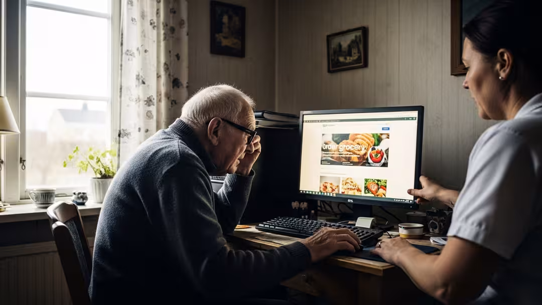 Äldre offer för digitalt matköp