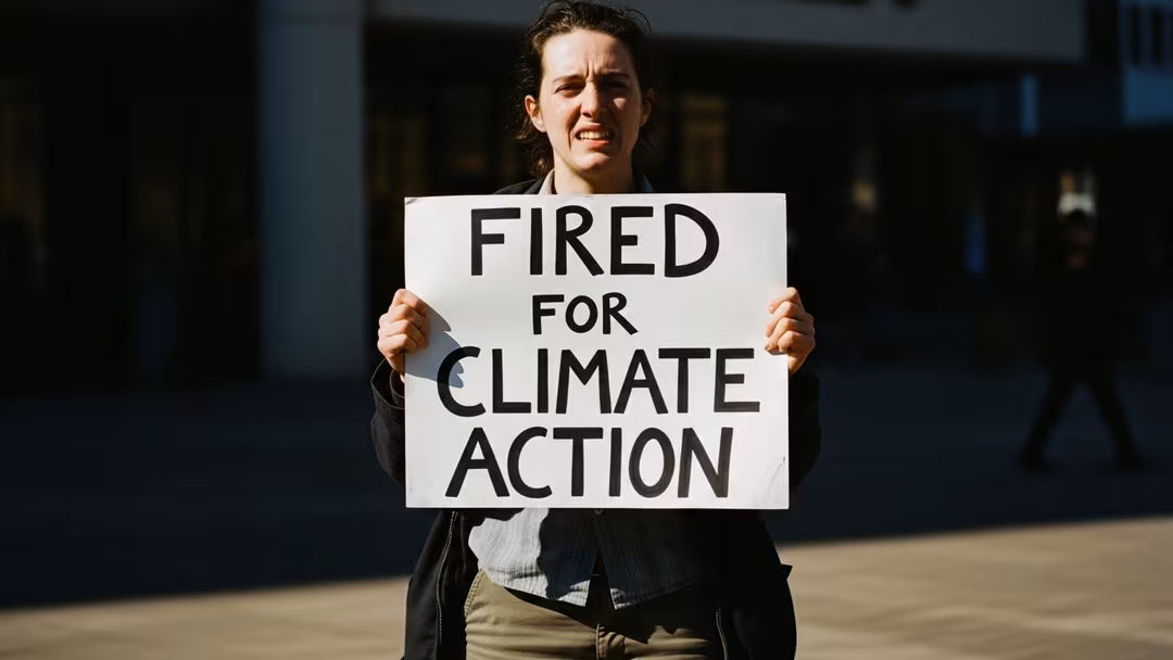Avskedad efter klimatmanifestation – stämmer staten Avskedad efter klimatmanifestation – stämmer staten