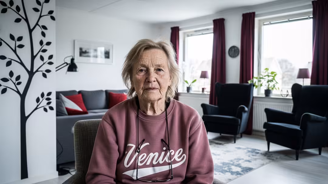 Äldre kvinna tvingas motvilligt acceptera digitala lås Äldre kvinna tvingas motvilligt acceptera digitala lås