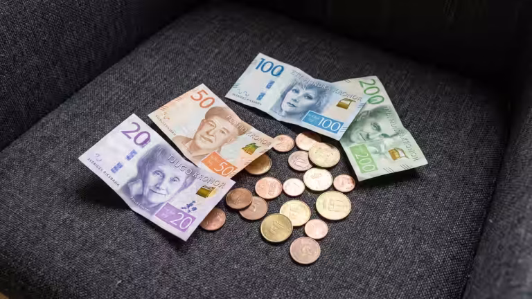 Polisanställd förlorar kontanter på biltak